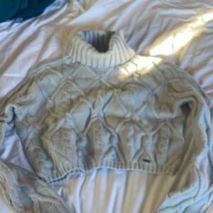 Cowl neck pale violet waist skimming small sweater from Hollister